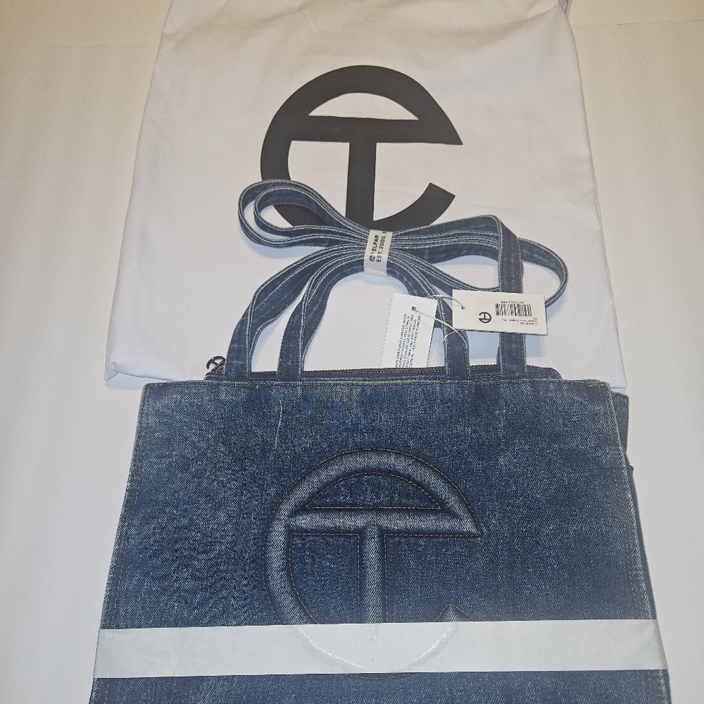 Telfar- Medium Denim Shopper - Blue - Picture 15 of 16